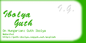 ibolya guth business card